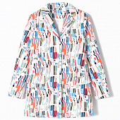 Картинка Пиджак яркий цветной принт узор на белом 3 пуговицы от магазина LonnaMag