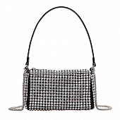 картинка Сумка текстура вельвет в стразах  цепочка+ ручка  от магазина LonnaMag