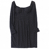 Картинка Платье по фигуре с чашками бархатная клетка золотые точки от магазина LonnaMag