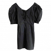 Картинка Платье мини хлопок шнуровка на груди рукава фонарики от магазина LonnaMag