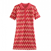 Картинка Платье мини трикотаж принт зигзаги ромбы  от магазина LonnaMag