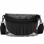 картинка Сумка поясная и через плечо широкий регулируемый ремень бахрома от магазина LonnaMag