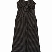 Картинка Комбинезон ромпер с поясом в вертикальную полоску от магазина LonnaMag