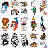 картинка Переводные татуировки - разноцветные милые и смешные мультяшки от магазина LonnaMag