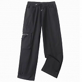 Картинка Штаны карго черные широкие 1 накладной карман шнурки от магазина LonnaMag