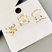 картинка Кольца набор 3 шт двойные безразмерные от магазина LonnaMag