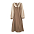 Картинка Платье миди винтаж бежевые рукава и манжеты 4 пуговицы на груди от магазина LonnaMag