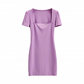 Картинка Платье облегающее квадратный вырез на горловине короткий рукав от магазина LonnaMag