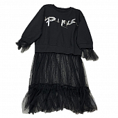 Картинка Свитшот Pinle в стразах + пришита сетка в горох как юбка от магазина LonnaMag