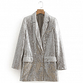 Картинка Платье пиджак двубортное 6 пуговиц полностью в пайетках от магазина LonnaMag