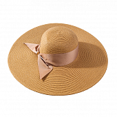 картинка Шляпа соломенная широкая лента с бархатом от магазина LonnaMag