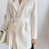 Картинка Пиджак длинный (платье) 2 пуговицы на рукаве + длинный пояс от магазина LonnaMag