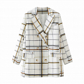 Картинка Пиджак в клетку акцентные полосы от магазина LonnaMag