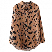 Картинка Рубашка без карманов принт контрасные мазки краски  от магазина LonnaMag