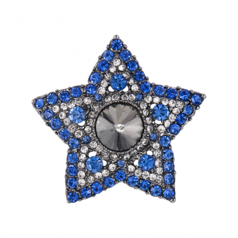Брошь звезда камень по середине