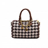 картинка Сумка круглая твид гусиная лапка цепь кулоны замок от магазина LonnaMag