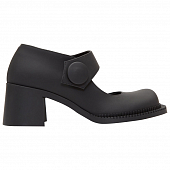 картинка Туфли грубые Мэри Джейн круглый нос толстый каблук+ремешок с круглой кнопкой от магазина LonnaMag