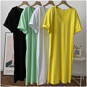 Картинка Платье футболка на спине белая нашивка от магазина LonnaMag