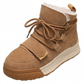 картинка Ботинки кроссовки зимние мех шнуровка вокруг липучка эко замша от магазина LonnaMag