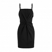 Картинка Платье мини на тонких лямках сборка спереди на талии  от магазина LonnaMag