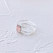 картинка Кольцо пластиковое прямоугольный камень от магазина LonnaMag