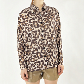 Картинка Рубашка легкая oversize крупный леопародовый принт от магазина LonnaMag