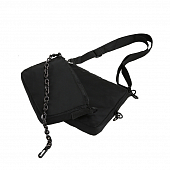 картинка Сумка мессенджер двойная текстильная + темно-серая цепь от магазина LonnaMag