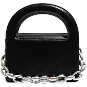 картинка Сумка мини цельная ручка вырез полукруг + цепь + ремень от магазина LonnaMag