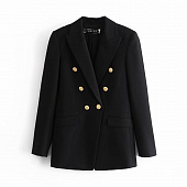 Картинка Пиджак приталенный двубортный 6 золотых пуговиц от магазина LonnaMag