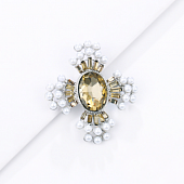 картинка Брошь винтаж жемчуг овальный камень от магазина LonnaMag