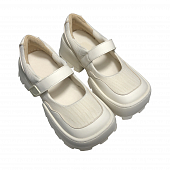 картинка Туфли квадратный нос зубчатая подошва сверху сетчатая ткань+ ремешки на липучке от магазина LonnaMag