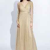 Картинка Платье длинное блестящее ткань гафре MINAKU "Isabel" от магазина LonnaMag