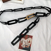 картинка Пояс эко-кожа в виде овальных звеньев и такой же пряжкой от магазина LonnaMag