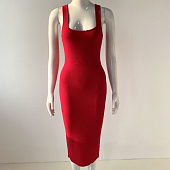 Картинка Платье майка миди по фигуре квадратный вырез от магазина LonnaMag