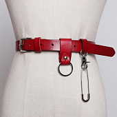 картинка Ремень с квадратной пряжкой, кольцом и булавкой от магазина LonnaMag