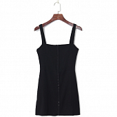 Картинка Платье мини по фигуре лямки полностью на крючках от магазина LonnaMag