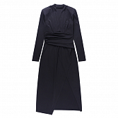 Картинка Платье миди V вырез длинный рукав разрез по ноге от магазина LonnaMag