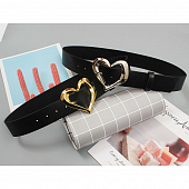 картинка Ремень широкий черный бляшка сердце от магазина LonnaMag