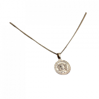 Кулон круглый медальон Медуза Горгона на цепочке