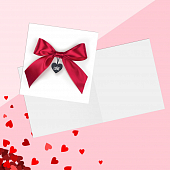 картинка Открытка-мини "LOVE" бантик, 7 х 7 см от магазина LonnaMag