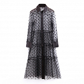 Картинка Платье как накидка тюль в горошек от магазина LonnaMag