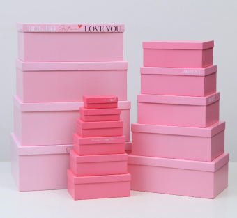 Коробка розовая однотонная 