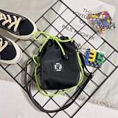 картинка Сумка мешочек неоновый зеленый шнурок + брелок детали лего от магазина LonnaMag