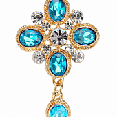 картинка Брошь овальные камни и свисающий камень от магазина LonnaMag