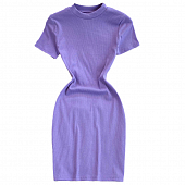 Картинка Платье футболка мини стрейч по фигуре под горло яркие цвета от магазина LonnaMag