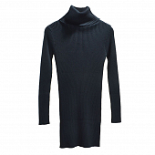 Картинка Платье водолазка мини в рубчик высокий ворот от магазина LonnaMag