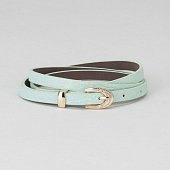 картинка Ремень гладкий матовый, пряжка и хомут золото, ширина - 0,8 см от магазина LonnaMag