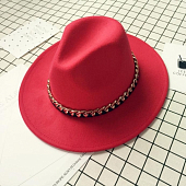 картинка Шляпа хомбург золотая крупная цепь от магазина LonnaMag