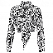 Картинка Рубашка на завязках принт зебра от магазина LonnaMag