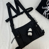 картинка Сумка нагрудная жилет регулируемые ремни + панда (большая) от магазина LonnaMag